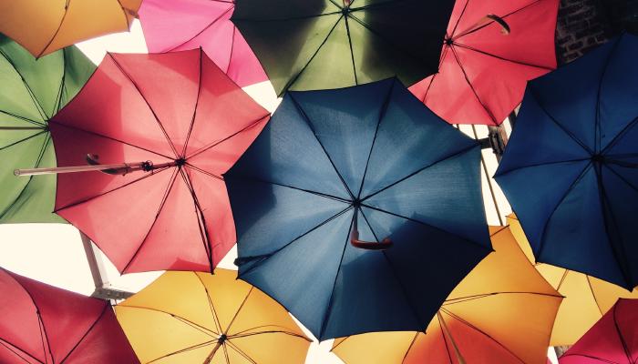 Colourful umbrellas